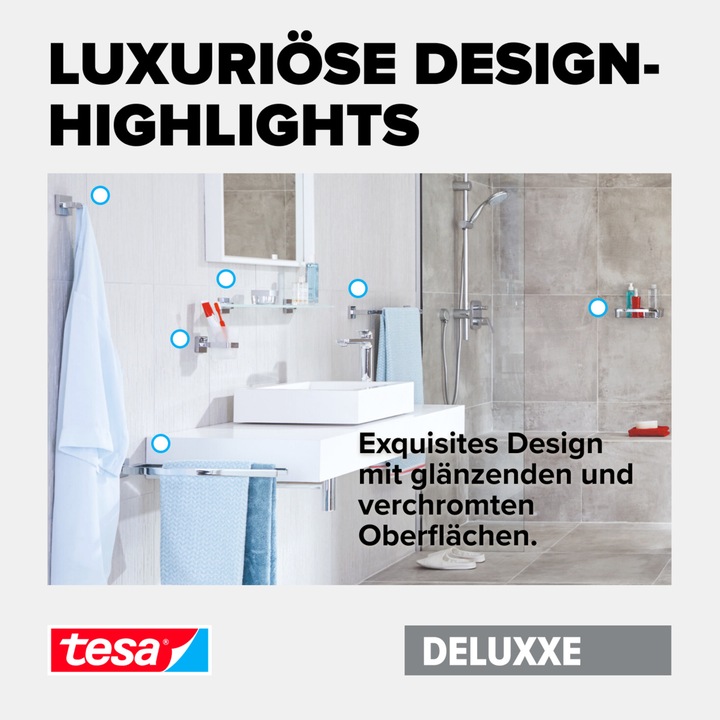 Produktbild tesa DELUXXE Handtuchring inkl. Klebelösung ohne Bohren
