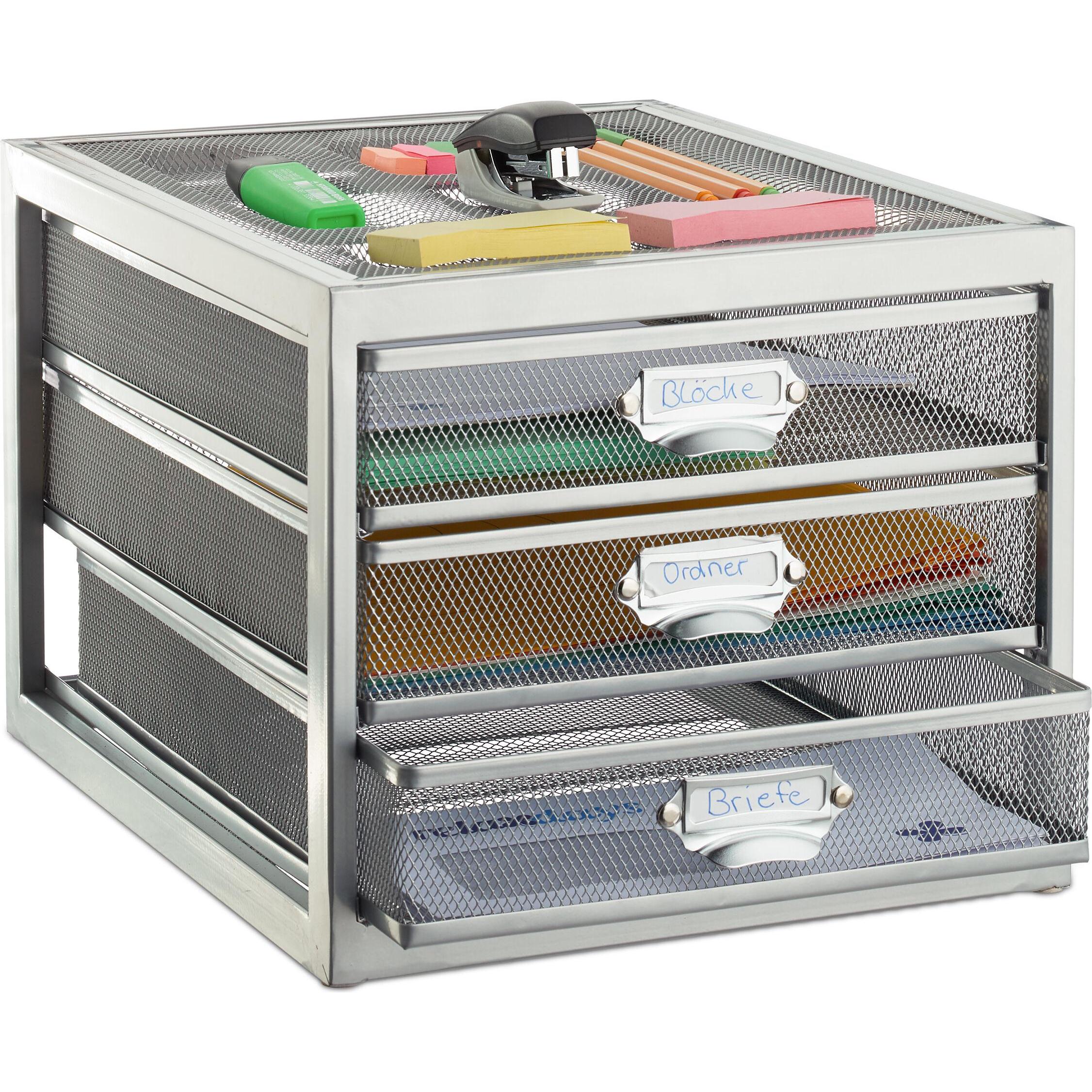 Relaxdays, Schreibtisch Accessoire, Schubladenbox