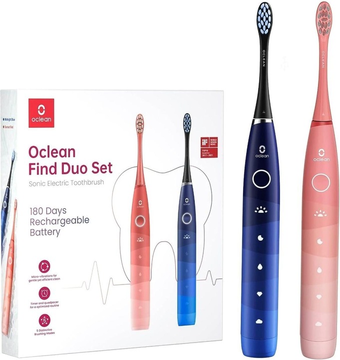 Actual product image Oclean Find Duo Set (Sonic toothbrush)
