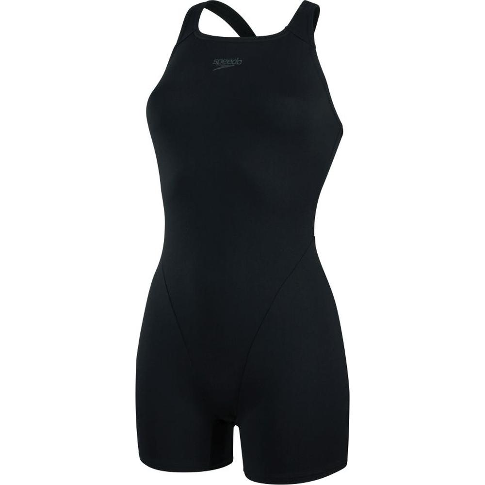 Speedo, Damen, Badeanzug, Eco Endurance+ Legsuit, Schwarz, (W28/L32)
