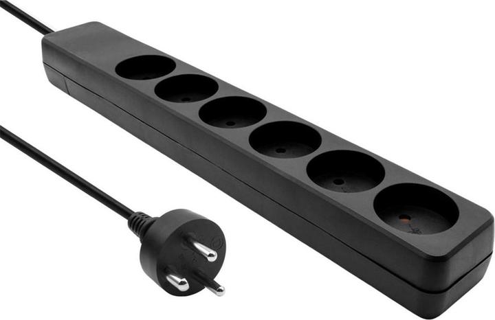 Produktbild MicroConnect Danish Power Strip 6-way (6 x, CEE 7/3, 5 m)