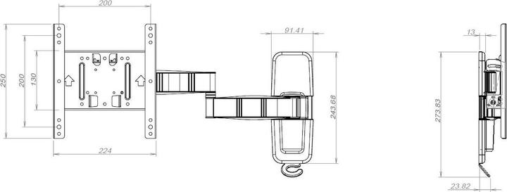 Image du produit Multibrackets M VESA Flexarm Tilt & Turn III Small (Mur, 32", 15 kg)