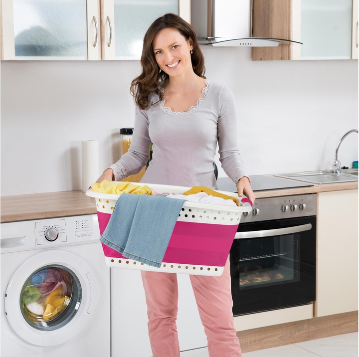 Image du produit Relaxdays Panier à linge pliable avec poignées (50 l)