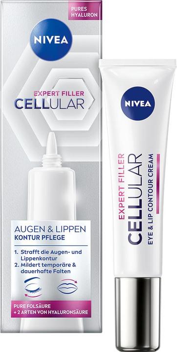 NIVEA Cellular Expert Filler Augen & Lippen Konturpflege (Eye Care Cream, 15 ml)