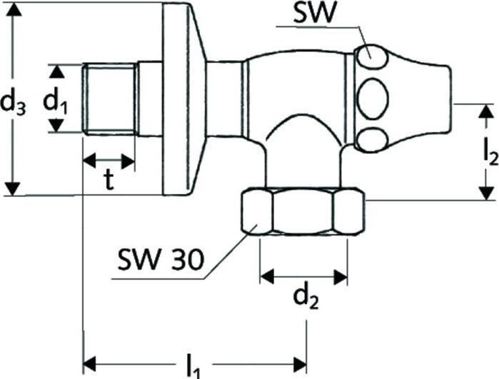 Produktbild Schell Wasserzähler-Eckventil