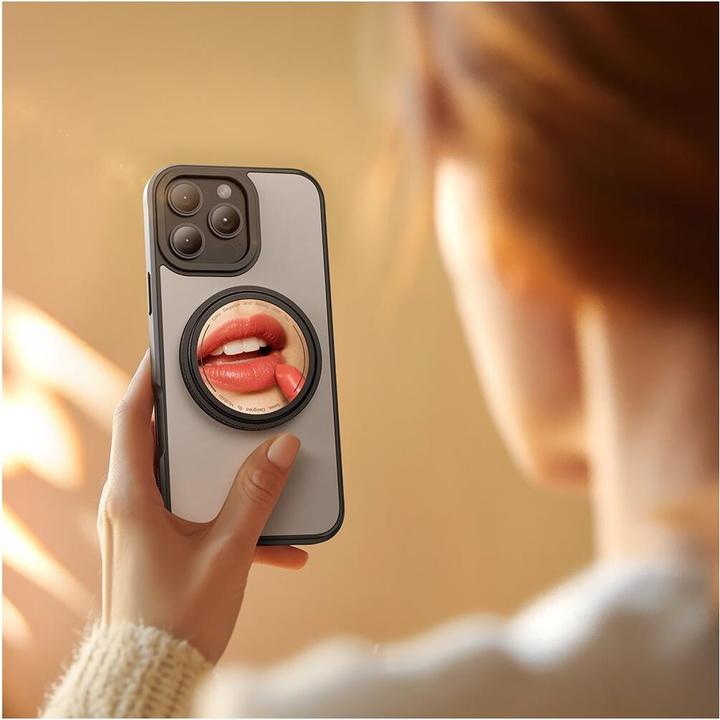 Produktbild Mcdodo - 2in1 Foldable Magnetic Phone Stand (MR-7912) - with Built-in Makeup Mirror, Leather - Black