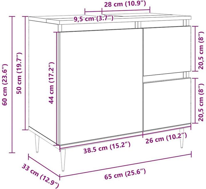 Immagine prodotto vidaXL Badschrank (65 x 33 x 60 cm)