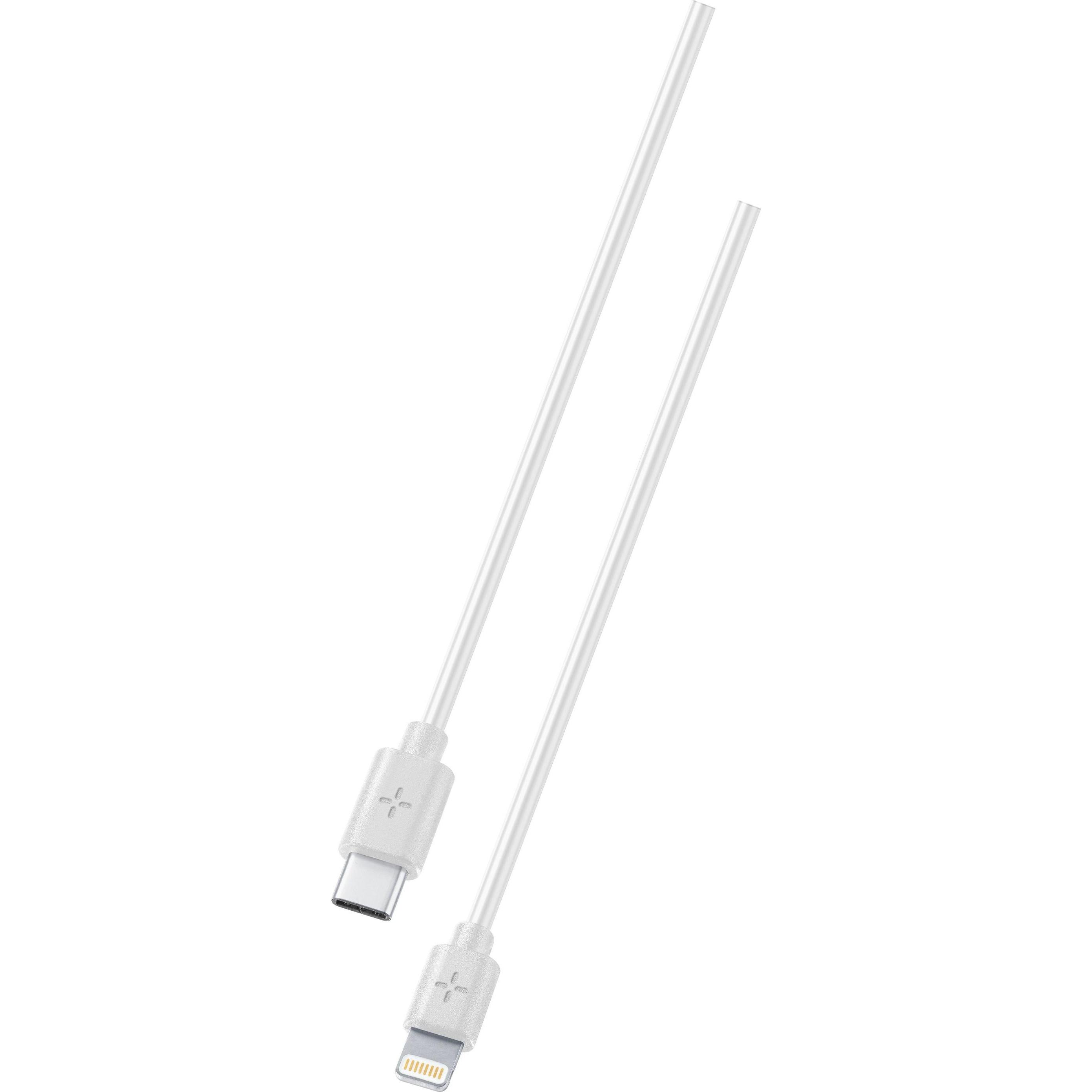 Cellularline PLOOS - CABLE 100cm - USB-C to Lightning (1 m), Cavo USB