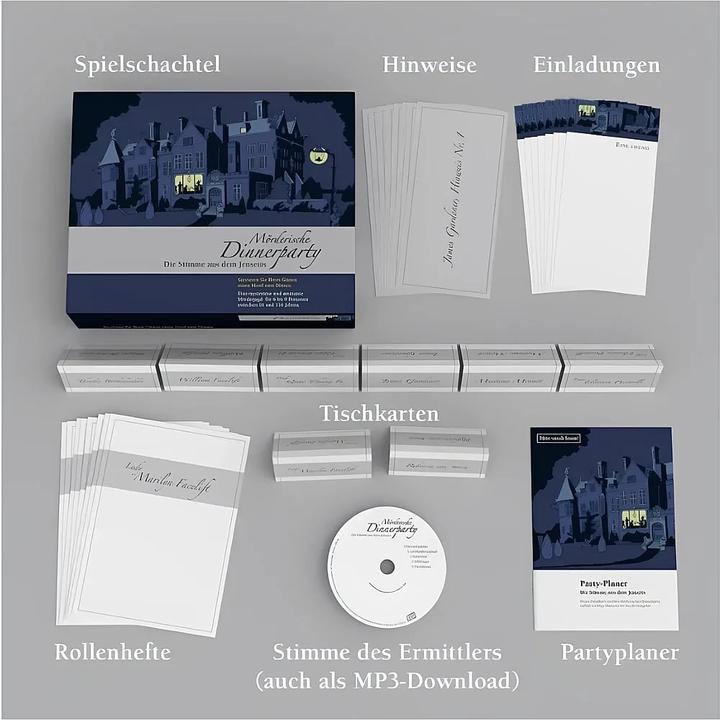 Produktbild Mörderische Dinnerparty (Deutsch, 6 - 8 Spieler)