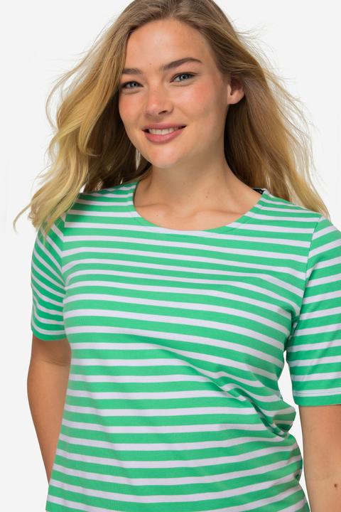 Actual product image Laurasøn Classic Fit Striped T-Shirt Crew Neck Short Sleeve (L)
