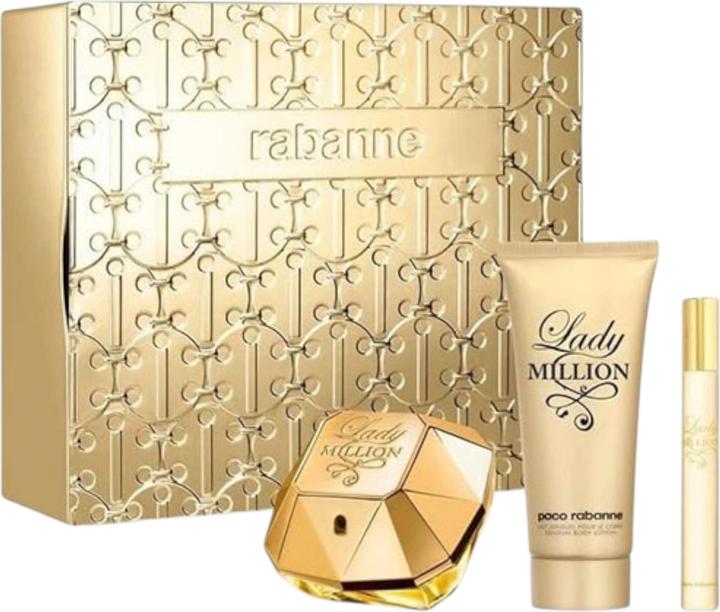 Image du produit Paco Rabanne Lady Million Eau De Parfum Vaporisateur 80ml Set 3 articles (Coffret de parfum)