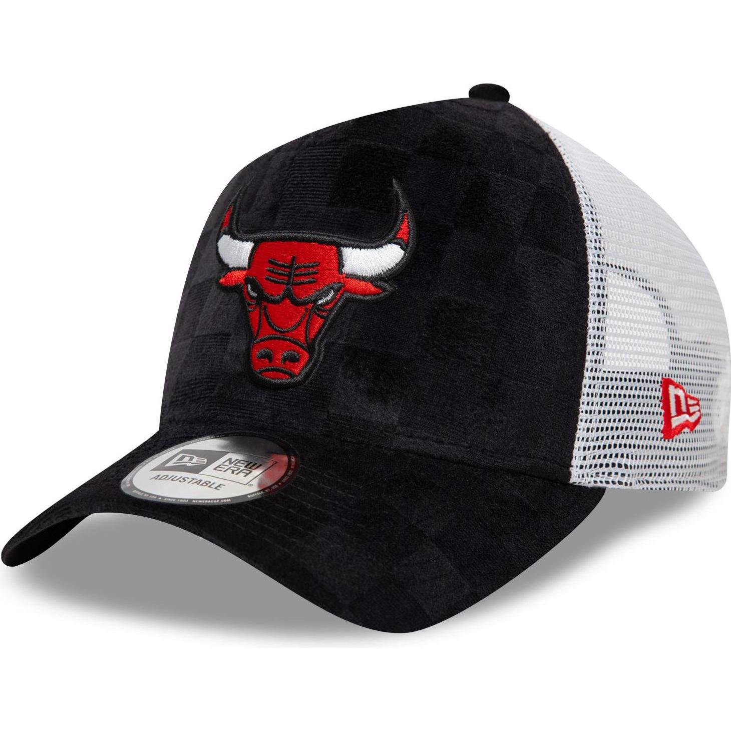 New Era, Herren, Cap, A-Frame Trucker Cap - CHECK Chicago Bulls, Schwarz, (One Size)