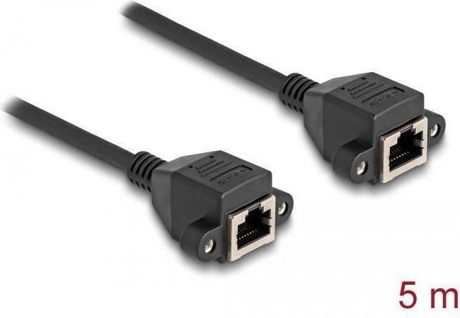 Actual product image Delock RJ50 extension cable socket to socket S/FTP 5 m black (S/FTP, 5 m)