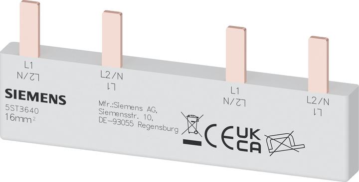 Produktbild Siemens Phasenschiene 3ph 18mm 75,5mm 16qmm 80A 5ST3640