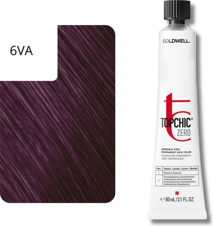 Image du produit Goldwell Topchic Zero - 6VA Violet foncé Blond cendré (6VA - Violet foncé blond cendré)