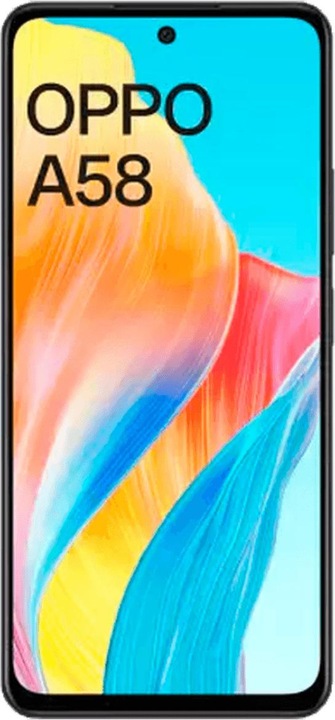 Image du produit OPPO A58 (128 Go, Noir brillant, 6.72", Double SIM, 50 Mpx, 4G)