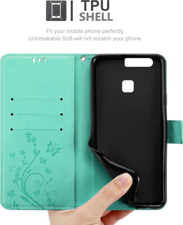 Actual product image Cadorabo Flower Book Cover (Huawei P9 Plus)