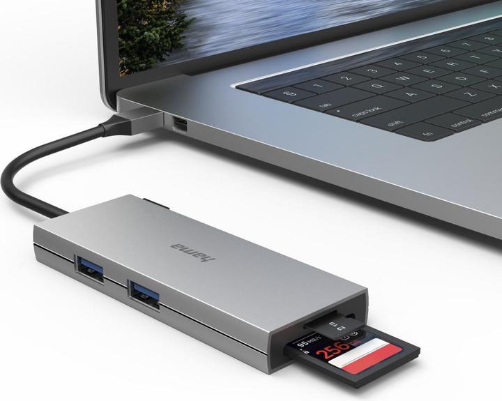 Actual product image Hama USB-C-Multiport Adapter (USB-C, 6 ports)
