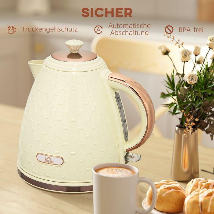 Produktbild Swisshandel24 Wasserkocher, 2200W, Sichtfenster, Filter, Schnellkocher, Beige (1.70 l)