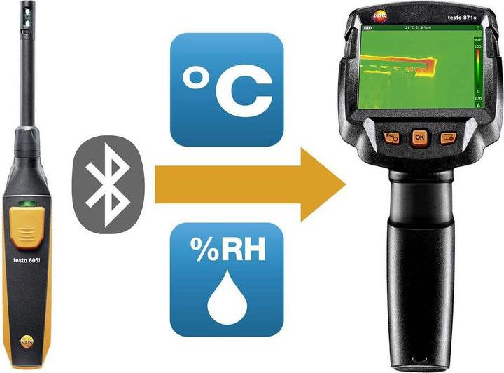 Immagine prodotto Testo 871s Set per la diagnosi degli edifici Termocamera da -30 a +650 °C 240 x 180 pixel 9 Hz