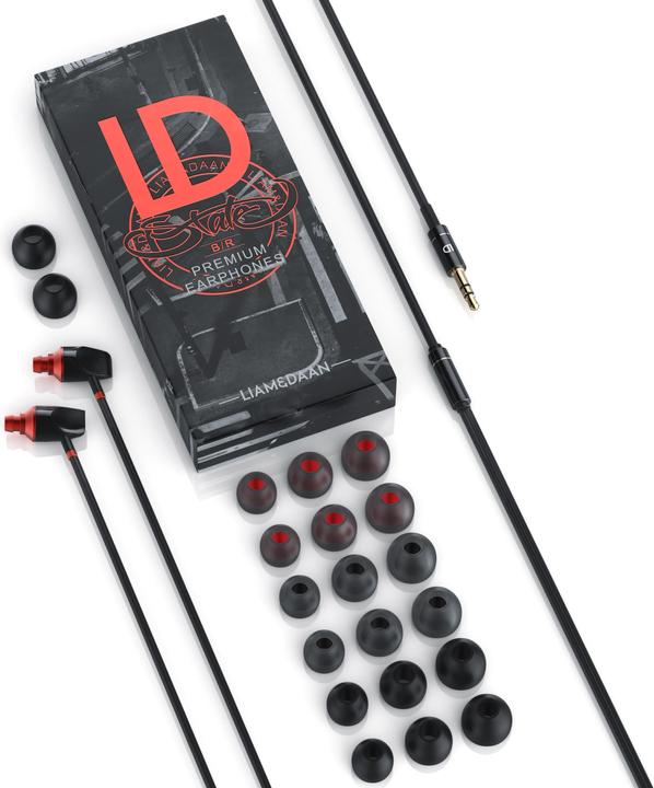 Produktbild Liam & Daan In-Ear Kopfhörer, High End InEar Keramik "State" 8mm Treiber / Aramid Kabel / Knickschutz (Keine Geräuschunterdrückung, Kabelgebunden)