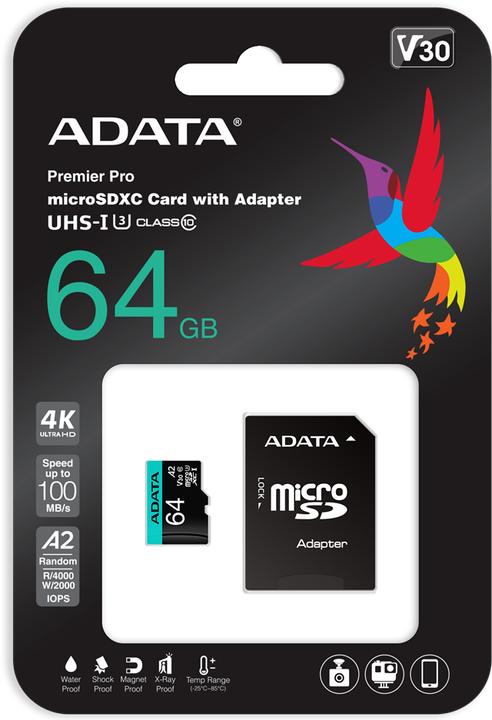 Produktbild Adata Premier Pro V30S (64 GB, microSDXC, U3, UHS-I)