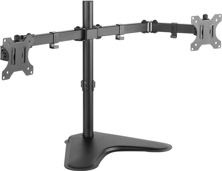 Techly Pied pour 2 écrans LCD - noir - Taille d'écran : 33-81.3 cm (13"-32") (Tables, 32", 16 kg)