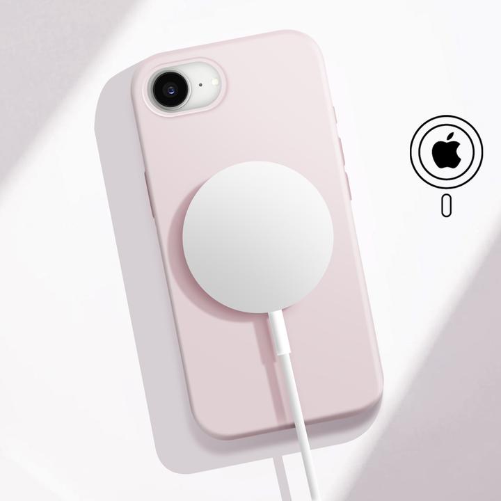 Produktbild Karl Lagerfeld Back panel cover - Liquid Silicone K&CH Heads MagSafe Case for iPhone SE4 Pink (Apple iPhone 16e)
