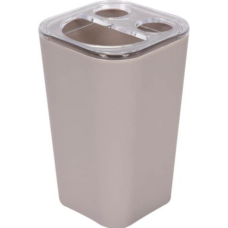 Toya, Zahnputzbecher, Welle der Becher Becher mit Quader -Beige