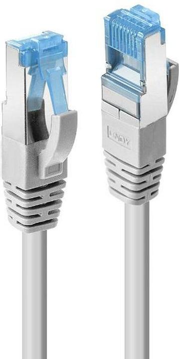 Actual product image Lindy 100m Cat.6A S/FTP LSZH cable, grey RJ45 plug, 500MHz, copper (S/FTP, CAT6a, 100 m)