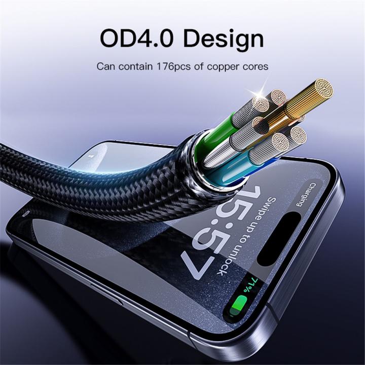 Actual product image Yesido USB-C to USB-C Cable CA181, 60W, 3A, 1.2m, Black (1.20 m, 60 W)