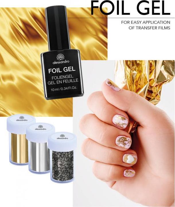 Actual product image Alessandro Transfer foil black tip (Artificial nails, Black)