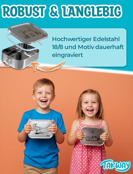 Produktbild Takeway Edelstahl Brotdose mit Fächern