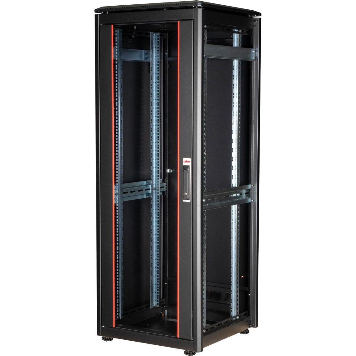 Thumbnail - Roline 19-Zoll Netzwerkschrank Pro 32 HE (32 HE, 19 Zoll Rack), Serverschrank, Schwarz