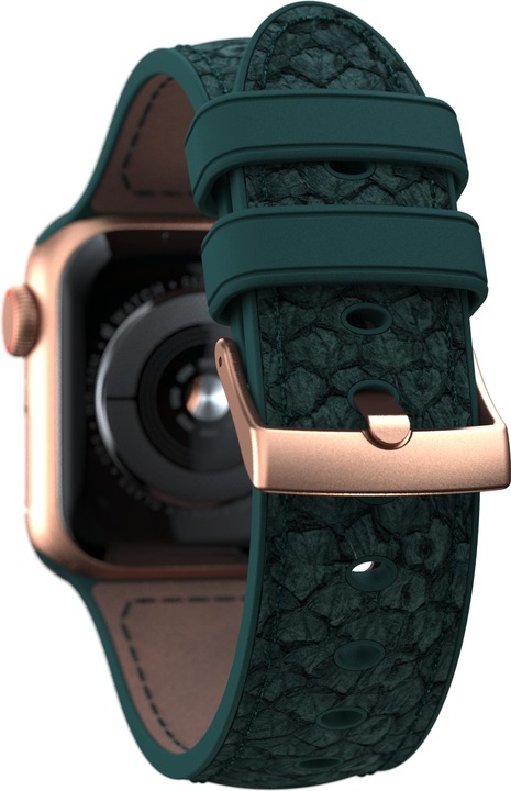 Actual product image Njord Jord Watch Strap For (44 mm, 45 mm, Vegan Leather, Salmon leather, Stainless steel fastener, Apple Watch)