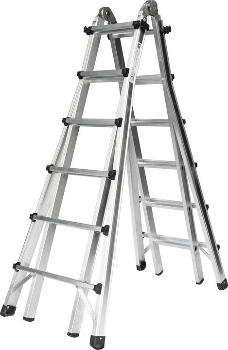 Actual product image Munk Telescopic ladder 4-section without crossbar 4x6 rungs (Telescopic ladder, 640 cm)
