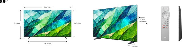 Actual product image TCL 85C855 (85", Mini-LED, 4K, 2024)