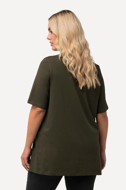 Produktbild Ulla Popken T-Shirt, A-Linie, V-Ausschnitt, Halbarm (58)