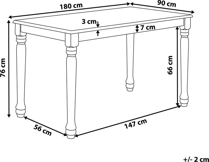 Produktbild Beliani Cary (180 x 90 x 76 cm)