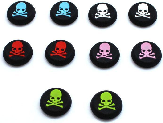 Image du produit JTI 4x Protecteur de joystick pour commande manuelle Xbox et PS4 - Tête de mort (PS4, Xbox One S)