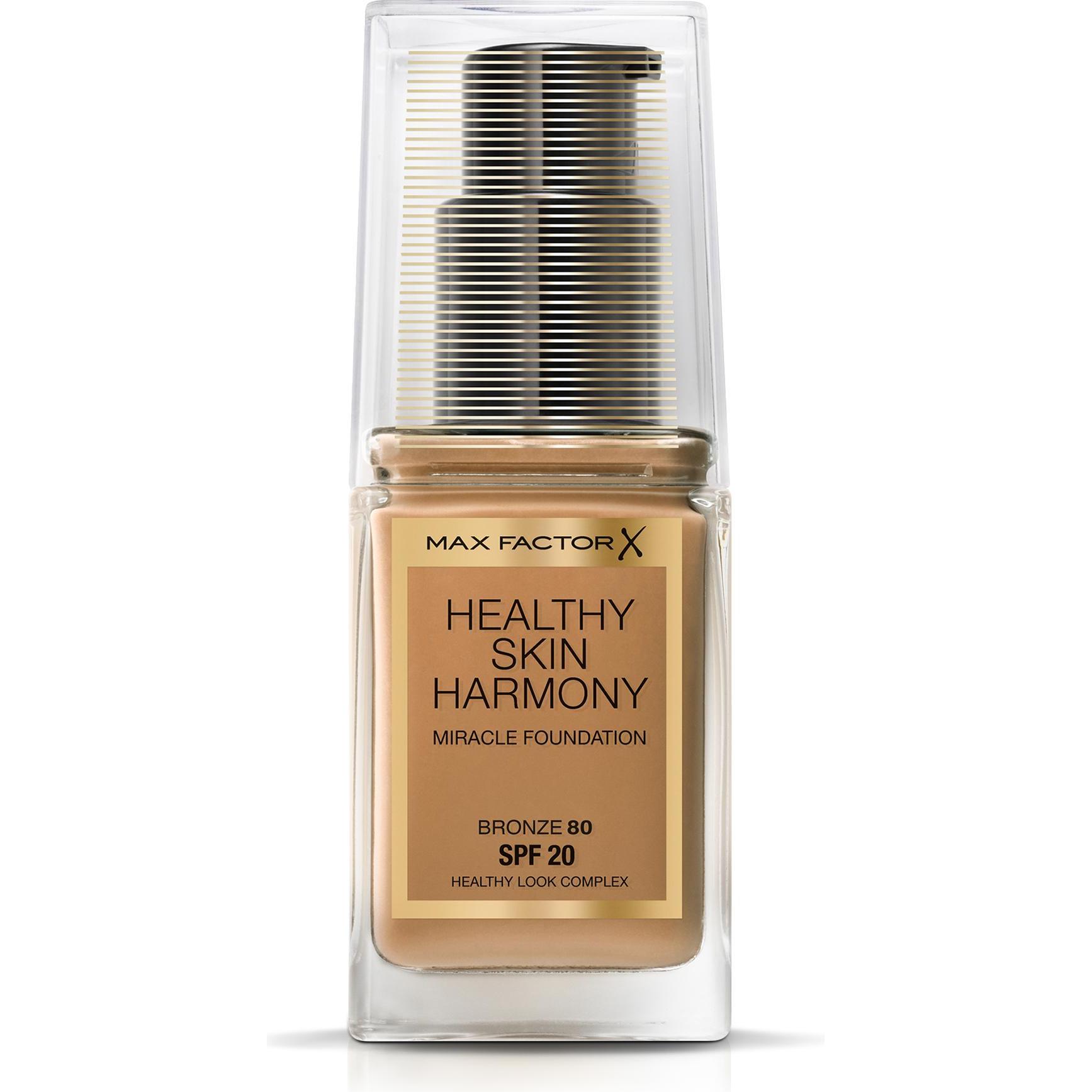 Max Factor, Foundation, Healthy Skin Harmony 30 ml Pumpenflasche Creme 80 Bronze (80 Bronze)