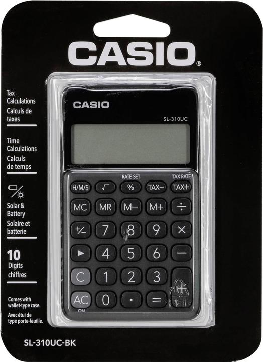 Produktbild Casio SL-310UC-BK (Solarzellen, Batterien)