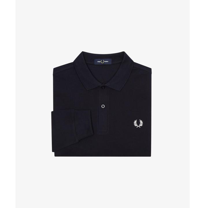 Actual product image Fred Perry Plain long-sleeved polo shirt (L)