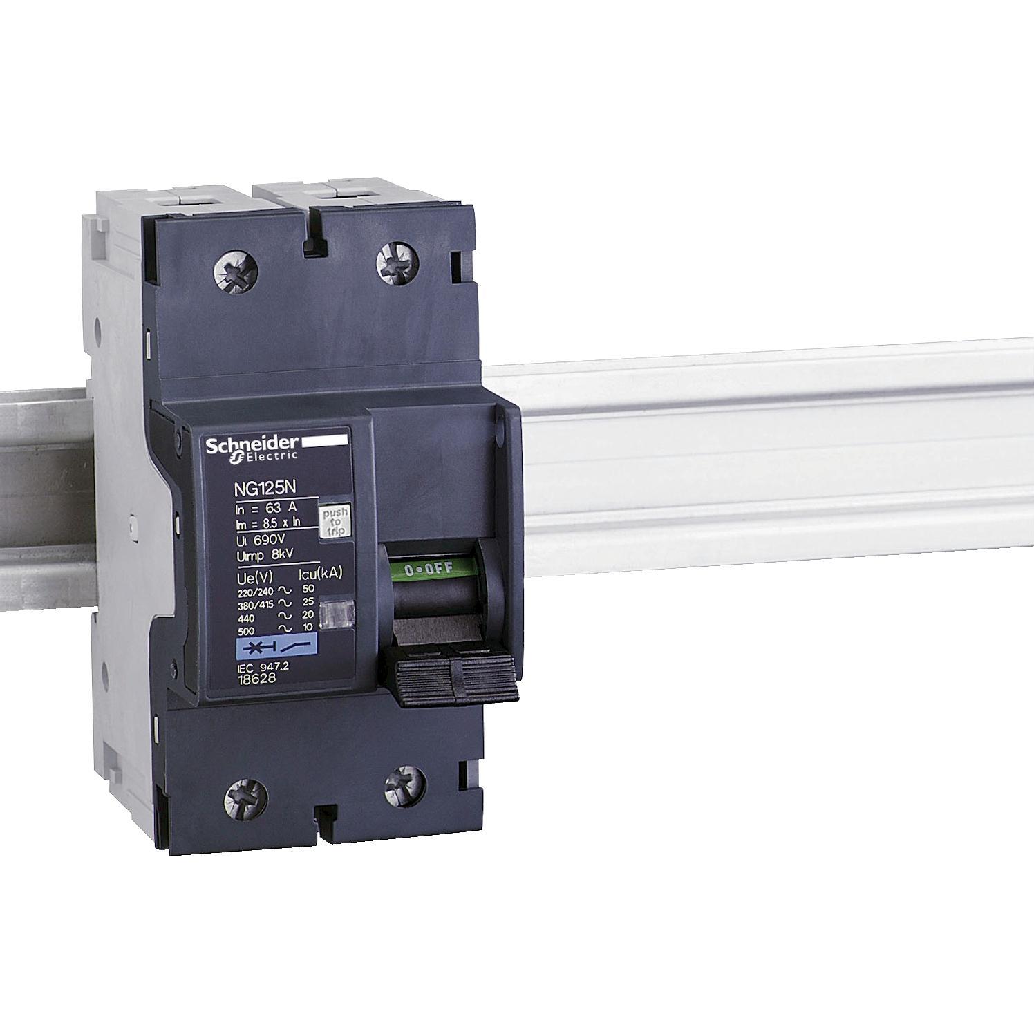 Schneider Electric, Schutzschalter, Leistungsschalter NG125N, 2P, 80A, C- 18629