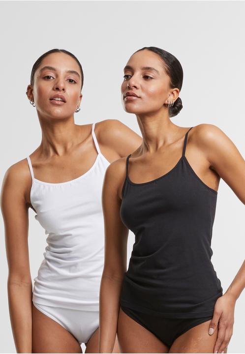Produktbild Urban Classics Ladies Basic Tank Top Cotton 2-Pack black+white S (S)