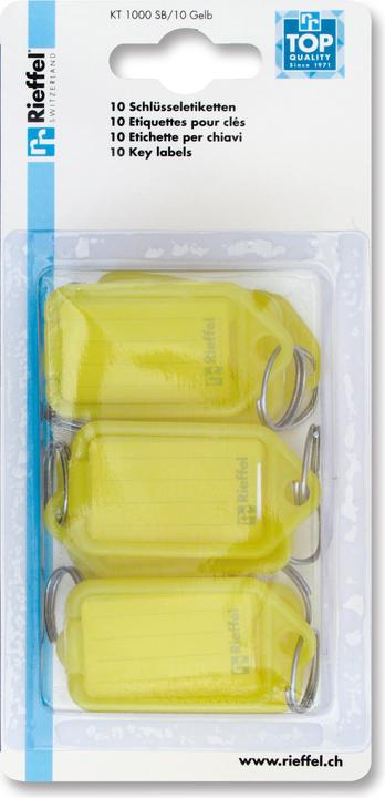 Image du produit Rieffel Étiquettes de clés KT 1000 SB/10 JAUNE