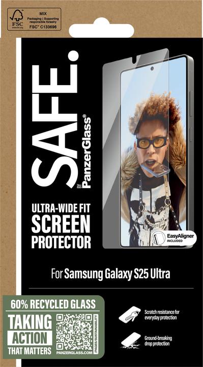 Produktbild PanzerGlass SAFE. by ® Displayschutz Ultra-Wide Fit (1 Stk., Samsung Galaxy S25 Ultra)