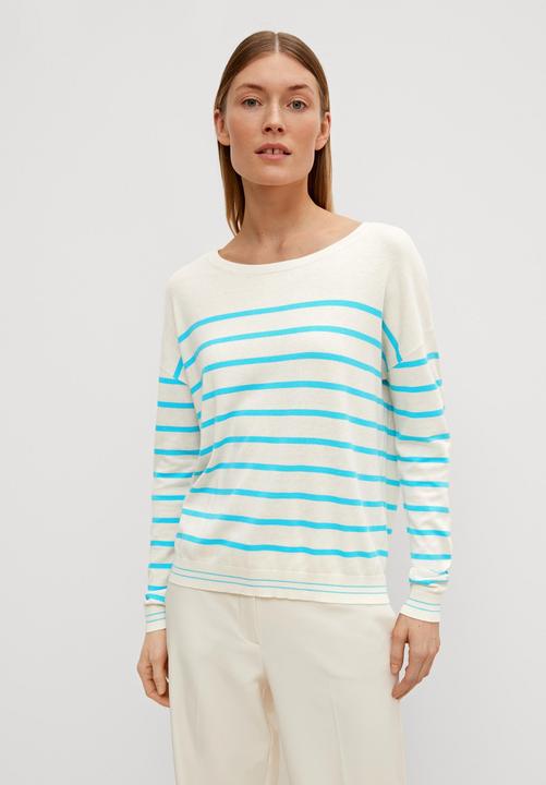 Image du produit Comma Strickpullover Strickpullover aus Leinenmix (36)