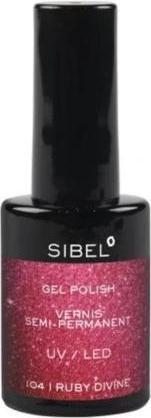 Actual product image Sibel Gel Nail Polish Color 104 Ruby Divine 14ml (104 Ruby Divine)