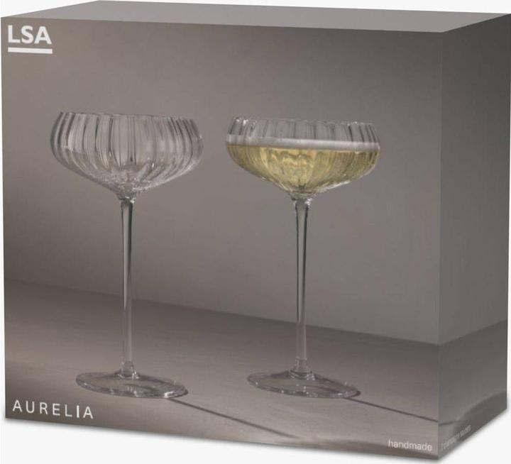 Immagine prodotto LSA Set di 2 coppe da champagne Aurelia 300ml Ottica trasparente (30 cl, 2 Occhiali, Bicchieri da champagne)